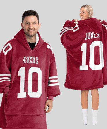 M.J 10 San Francisco Football Unisex Blanket Hoodie