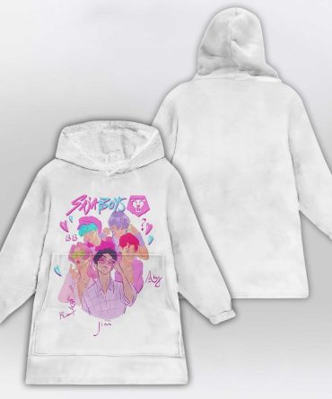 Kpop Demon Hunter Saja Boys Unisex Blanket Hoodie