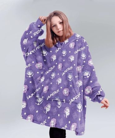 Huntrx Character Pattern Unisex Blanket Hoodie