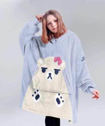 Mira'S Polar Bear Unisex Blanket Hoodie