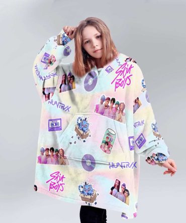 Saja Boys X Huntrix Collab Unisex Blanket Hoodie