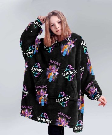 Huntrix Galaxy Glow Unisex Blanket Hoodie