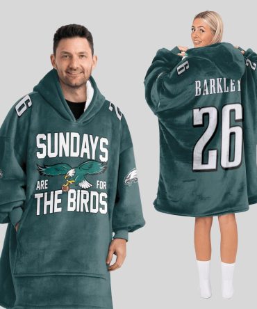Sunday Are For The Birds S.B 26 Philadelphia Football Unisex Blanket Hoodie