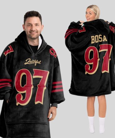 N.B 97 San Francisco Football Unisex Blanket Hoodie