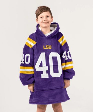 Kid W.W 40 Lsu Football Unisex Blanket Hoodie