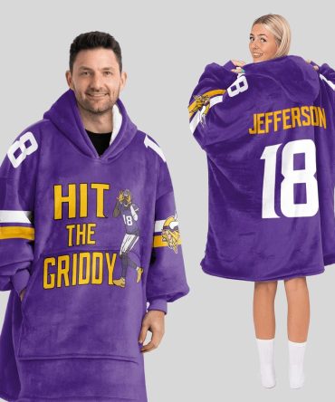 Hit The Griddy J.J 18 Minnesota Football Unisex Blanket Hoodie