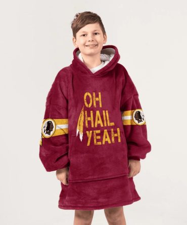Kid 5 Washington Football Unisex Blanket Hoodie