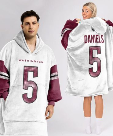 J.D 5 Washington Football Unisex Blanket Hoodie
