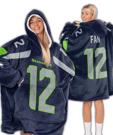 Fan 12 Seattle Football Unisex Blanket Hoodie