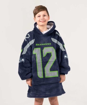Kid 12 Seattle Football Unisex Blanket Hoodie