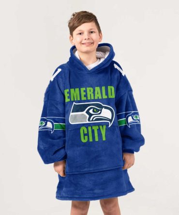 Kid Emerald City 11 Seattle Football Unisex Blanket Hoodie