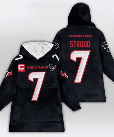 Adult C.J.S 7 Captain Houston Football Unisex Blanket Hoodie
