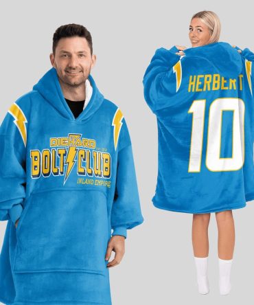 Bolt Club 10 Los Angeles Football Unisex Blanket Hoodie