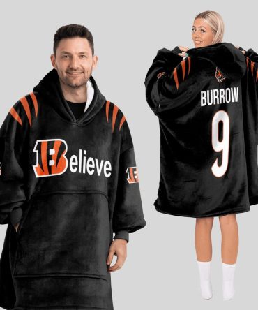 Adult Believe 9 Cincinnati Football Unisex Blanket Hoodie