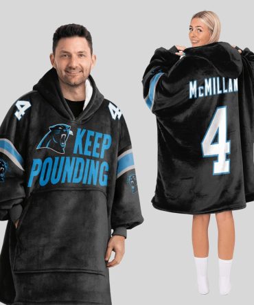 Adult Keep Pounding 4 Carolina Football Unisex Blanket Hoodie