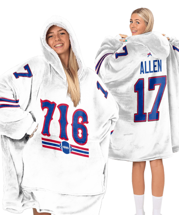 716 Buffalo Football Unisex Blanket Hoodie