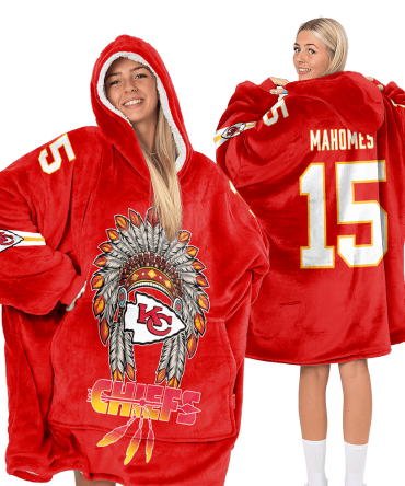 Kansas City Football Unisex Blanket Hoodie