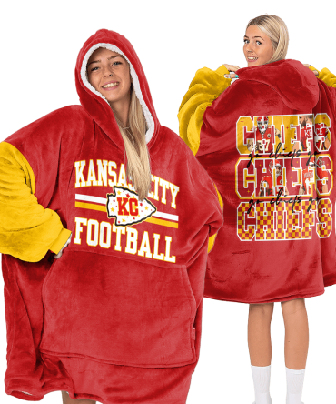 Kansas City Football Unisex Blanket Hoodie