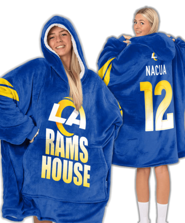 Rams House Los Angeles R Football Unisex Blanket Hoodie