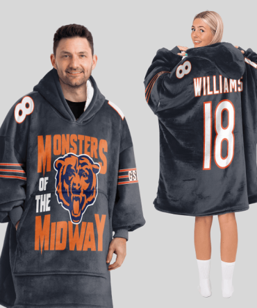 Caleb Williams Chicago Bears Unisex Blanket Hoodie