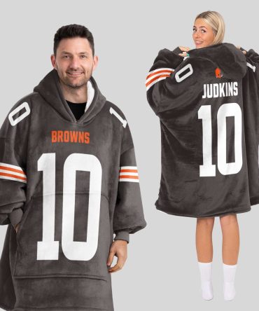 Q.J 10 Cleveland Football Unisex Blanket Hoodie