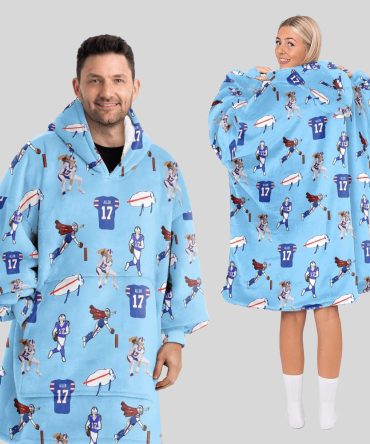 Pattern J.A 17 Buffalo Football Unisex Blanket Hoodie