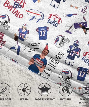 Pattern J.A 17 Buffalo Football Unisex Blanket Hoodie