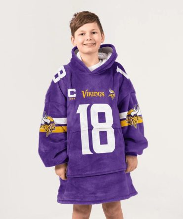 Captain 18 Minnesota Football Unisex Blanket Hoodie