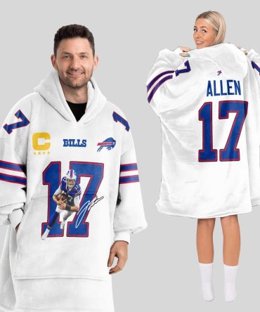 Captain J.A 17 Buffalo Football Unisex Blanket Hoodie