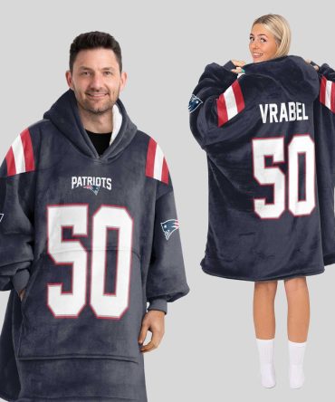 50 New England Football Unisex Blanket Hoodie