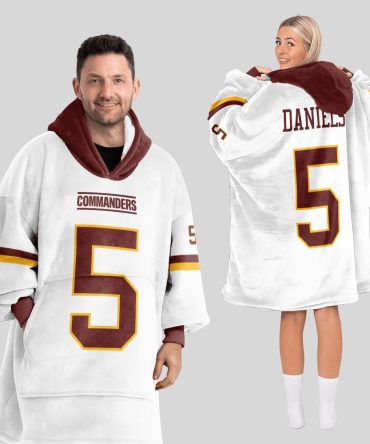 J.D 5 Washington Football Unisex Blanket Hoodie