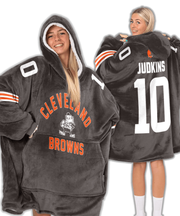 Q.J 10 Cleveland Football Unisex Blanket Hoodie