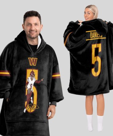 J.D 5 Washington Football Unisex Blanket Hoodie