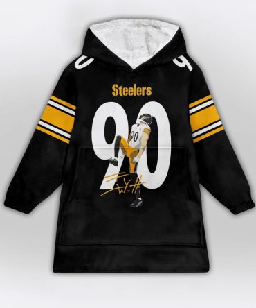 T.J.W 90 Pittsburgh Football Unisex Blanket Hoodie