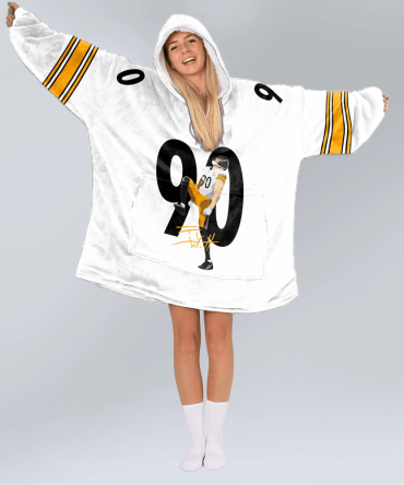 T.J.W 90 Pittsburgh Football Unisex Blanket Hoodie