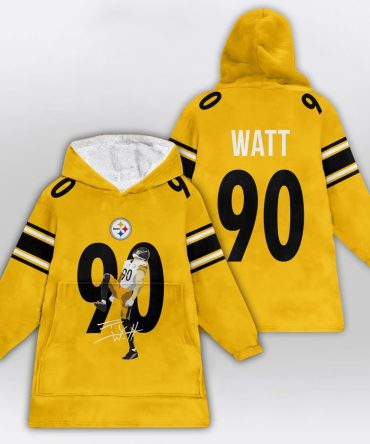 T.J.W 90 Pittsburgh Football Unisex Blanket Hoodie