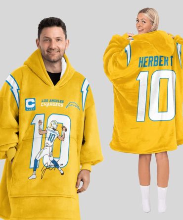 J.H 10 Los Angeles Football Unisex Blanket Hoodie