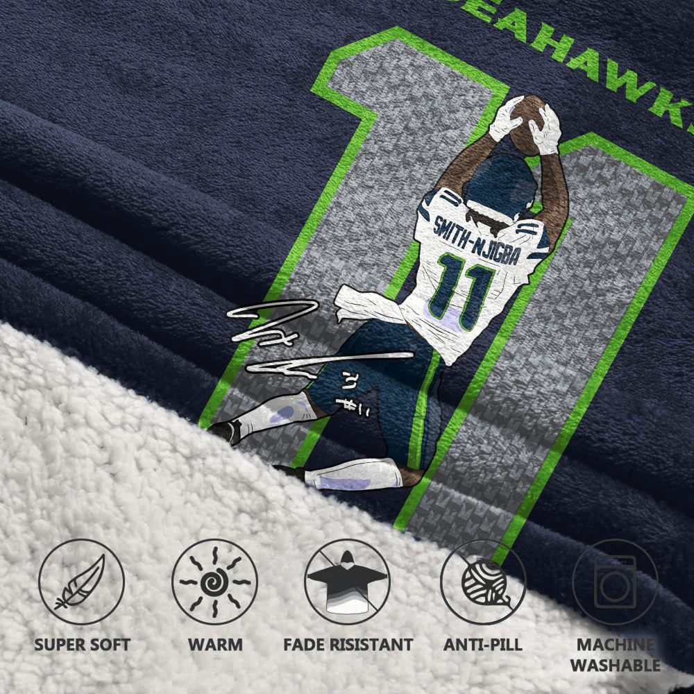S.N 11 Seattle Football Unisex Blanket Hoodie - Image 2