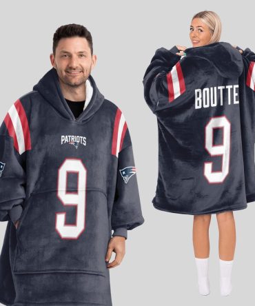 K.B 9 New England Football Unisex Blanket Hoodie