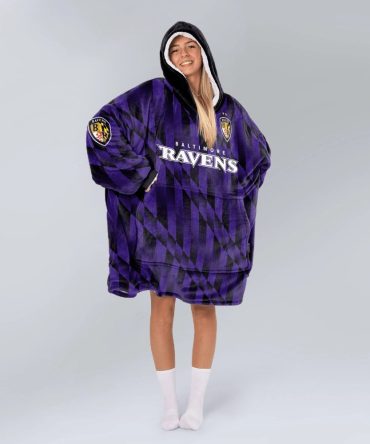 L.J 8 Baltimore Football X Football Unisex Blanket Hoodie
