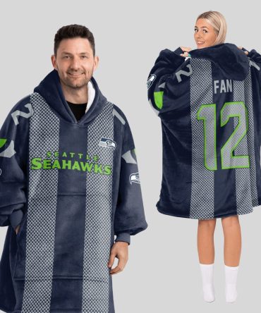 Fan 12 Seattle Football Unisex Blanket Hoodie