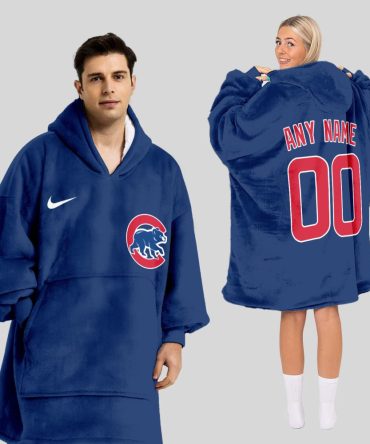 Chicago Cubs Mlb Design Blanket Hoodie Custom Name And Number