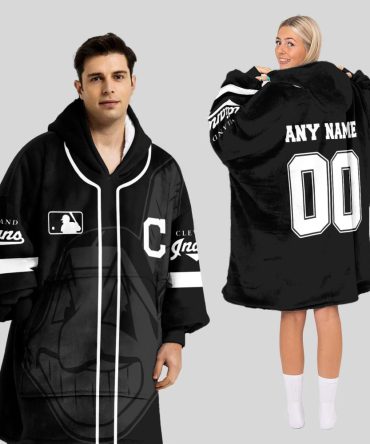 Cleveland Guardians Mlb Design Blanket Hoodie Custom Name And Number