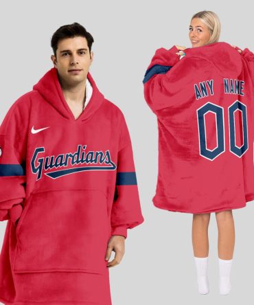 Cleveland Guardians Mlb Design Blanket Hoodie Custom Name And Number