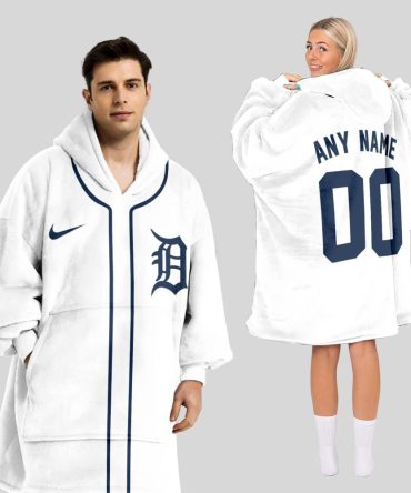 Detroit Tigers Mlb Design Blanket Hoodie Custom Name And Number
