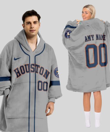 Houston Astros Mlb Design Blanket Hoodie Custom Name And Number