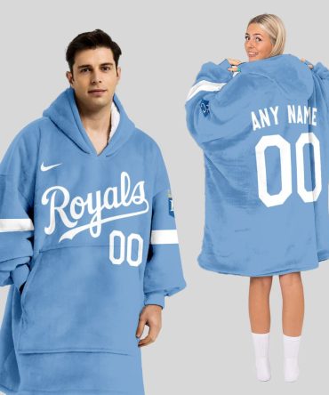 Kansas City Royals Mlb Design Blanket Hoodie Custom Name And Number