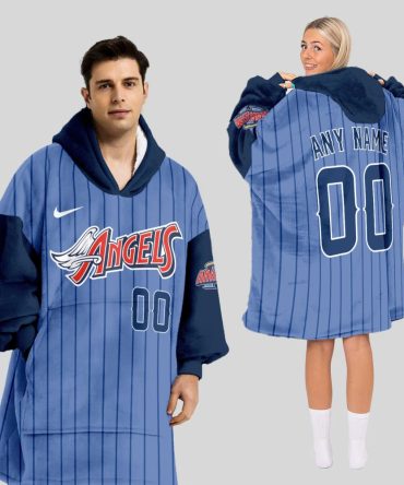 Los Angeles Angels Mlb Design Blanket Hoodie Custom Name And Number