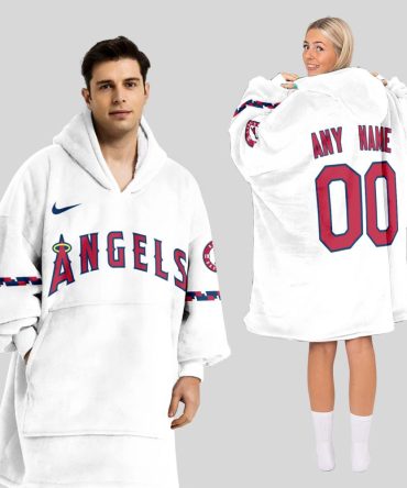 Los Angeles Angels Mlb Design Blanket Hoodie Custom Name And Number