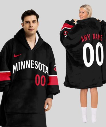 Minnesota Twins Mlb Design Blanket Hoodie Custom Name And Number